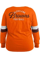 New Era Cleveland Browns Womens Orange Athletic + LS Tee