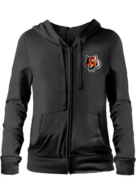 New Era Cincinnati Bengals Womens Black Fleece Long Sleeve Full Zip Jacket