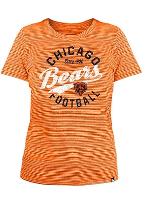 New Era Chicago Bears Womens Orange Space Dye T-Shirt
