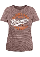 New Era Cleveland Browns Womens Brown Space Dye Detail T-Shirt