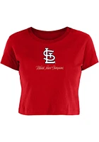 New Era St Louis Cardinals Womens Red HistChamp Short Sleeve T-Shirt
