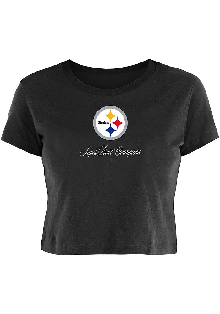New Era Pittsburgh Steelers Womens Black HistChamp Short Sleeve T-Shirt