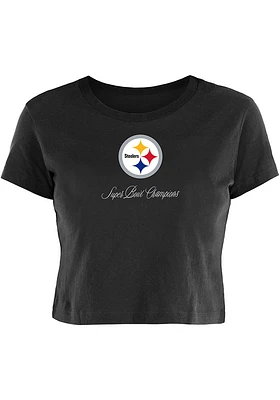New Era Pittsburgh Steelers Womens Black HistChamp Short Sleeve T-Shirt