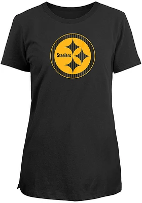 New Era Pittsburgh Steelers Womens Black CityArch Short Sleeve T-Shirt