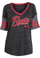 New Era Chicago Bulls Womens Grey Triblend Short Sleeve T-Shirt