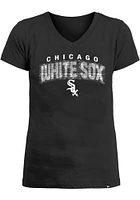 New Era Chicago White Sox Girls Flip Sequin Wordmark Short Sleeve Fashion T-Shirt