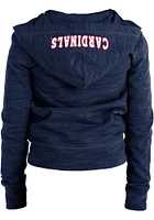 New Era St Louis Cardinals Girls Navy Blue Reverse Space Dye French Terry Long Sleeve Full Zip Jac..
