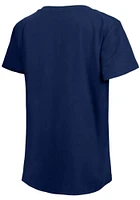 New Era Chicago Bears Girls Navy Blue Flip Sequin Wordmark Short Sleeve Fashion T-Shirt