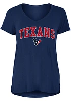 New Era Houston Texans Womens Navy Blue Rayon Short Sleeve T-Shirt