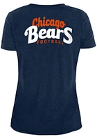 New Era Chicago Bears Womens Navy Blue Front Twist Short Sleeve T-Shirt