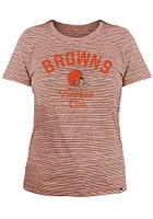 New Era Cleveland Browns Womens Brown Space Dye T-Shirt