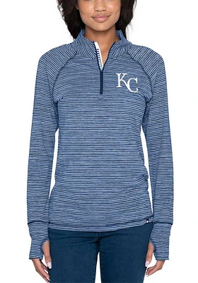 New Era Kansas City Royals Womens Blue Quarter Qtr Zip Pullover