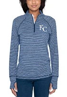 New Era Kansas City Royals Womens Blue Quarter Qtr Zip Pullover
