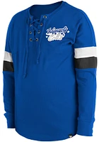 New Era Indianapolis Colts Girls Blue Lace Up Scoop Neck Long Sleeve T-shirt
