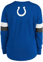 New Era Indianapolis Colts Girls Blue Lace Up Scoop Neck Long Sleeve T-shirt