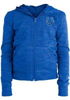 New Era Indianapolis Colts Girls Blue Reverse Space Dye French Terry Long Sleeve Full Zip Jacket