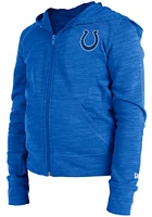 New Era Indianapolis Colts Girls Blue Reverse Space Dye French Terry Long Sleeve Full Zip Jacket