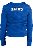 New Era Indianapolis Colts Girls Blue Reverse Space Dye French Terry Long Sleeve Full Zip Jacket