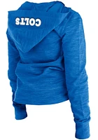 New Era Indianapolis Colts Girls Blue Reverse Space Dye French Terry Long Sleeve Full Zip Jacket