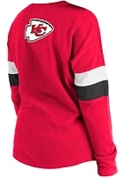 New Era Kansas City Chiefs Girls Red Lace Up Scoop Neck Long Sleeve T-shirt