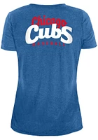 New Era Chicago Cubs Womens Front Twist Short Sleeve T-Shirt