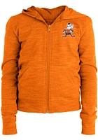 Brownie  New Era Cleveland Browns Girls Orange Reverse Space Dye French Terry Retro Long Sleeve Fu..