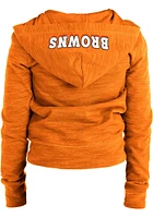 Brownie  New Era Cleveland Browns Girls Orange Reverse Space Dye French Terry Retro Long Sleeve Fu..