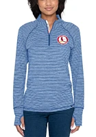 New Era St Louis Cardinals Womens Light Blue Quarter Qtr Zip Pullover