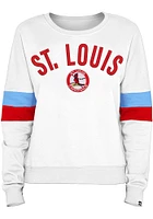 New Era St Louis Cardinals Womens White Contrast Design Crew Sweatshirt
