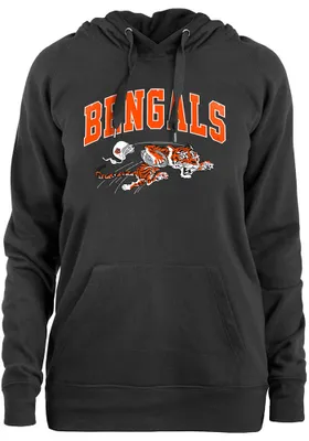 New Era Cincinnati Bengals Womens Black Block Hooded Sweatshirt