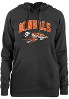 New Era Cincinnati Bengals Womens Black Block Hooded Sweatshirt