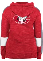 New Era Cincinnati Reds Womens Red French Terry Long Sleeve Full Zip Jacket