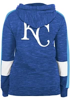 New Era Kansas City Royals Womens Blue French Terry Long Sleeve Full Zip Jacket