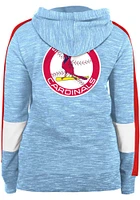 New Era St Louis Cardinals Womens Light Blue French Terry Long Sleeve Full Zip Jacket