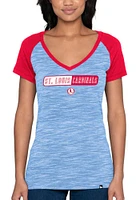 New Era St Louis Cardinals Womens Light Blue Raglan Style Short Sleeve T-Shirt