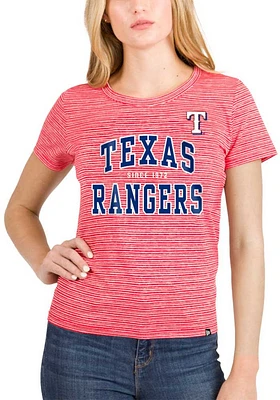 New Era Texas Rangers Womens Red Team T-Shirt