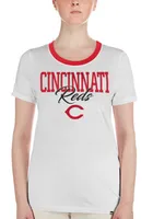 New Era Cincinnati Reds Womens White Gameday Short Sleeve T-Shirt