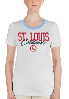New Era St Louis Cardinals Womens White Gameday Short Sleeve T-Shirt
