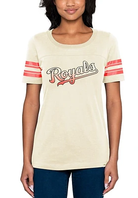 New Era Kansas City Royals Womens Oatmeal Brushed Short Sleeve T-Shirt