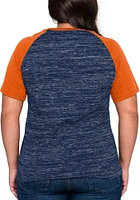 New Era Detroit Tigers Womens Navy Blue Raglan Short Sleeve T-Shirt
