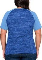 New Era Kansas City Royals Womens Blue Raglan Short Sleeve T-Shirt