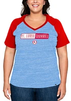 New Era St Louis Cardinals Womens Light Blue Raglan Short Sleeve T-Shirt