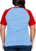 New Era St Louis Cardinals Womens Light Blue Raglan Short Sleeve T-Shirt