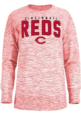 New Era Cincinnati Reds Womens Space Dye Crew Sweatshirt