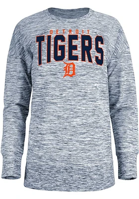 New Era Detroit Tigers Womens Navy Blue Space Dye Crew Sweatshirt