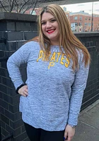 New Era Pittsburgh Pirates Womens Black Space Dye Crew Sweatshirt