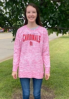New Era St Louis Cardinals Womens Red Space Dye Crew Sweatshirt
