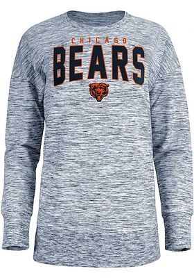 New Era Chicago Bears Womens Navy Blue Space Dye Crew Sweatshirt