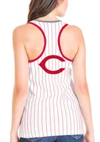 New Era Cincinnati Reds Womens White Racer Graphic Tank Top