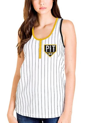 New Era Pittsburgh Pirates Womens White Racer Graphic Tank Top